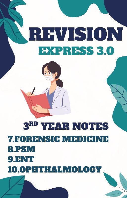 EXPRESS 3.0 - Third Year MBBS Notes – Forensic Medicine (FMT), Community Medicine (PSM), ENT & Ophthalmology