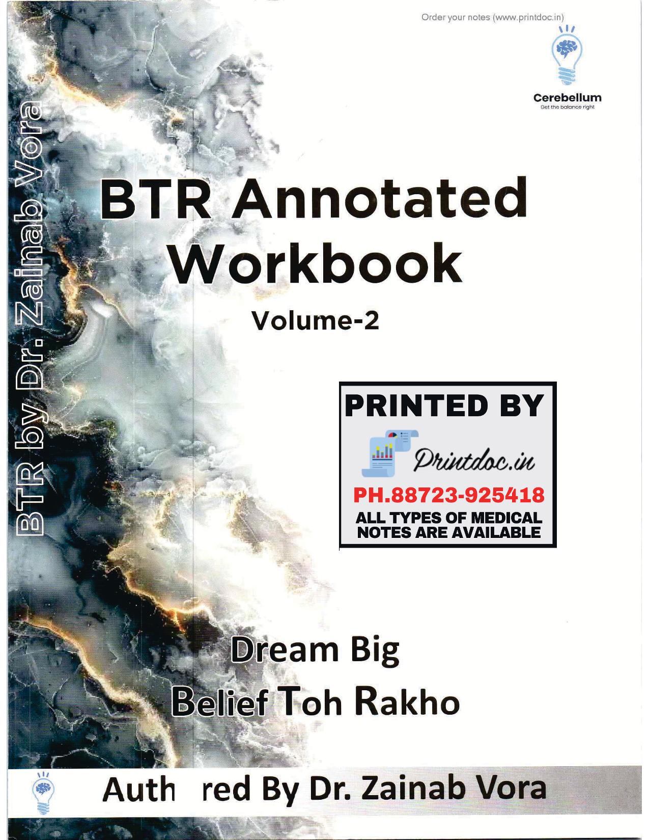 BTR Offically 2.0 Anotated - Chhoti Copy - Mega Bonus By Dr. Zainab Vora