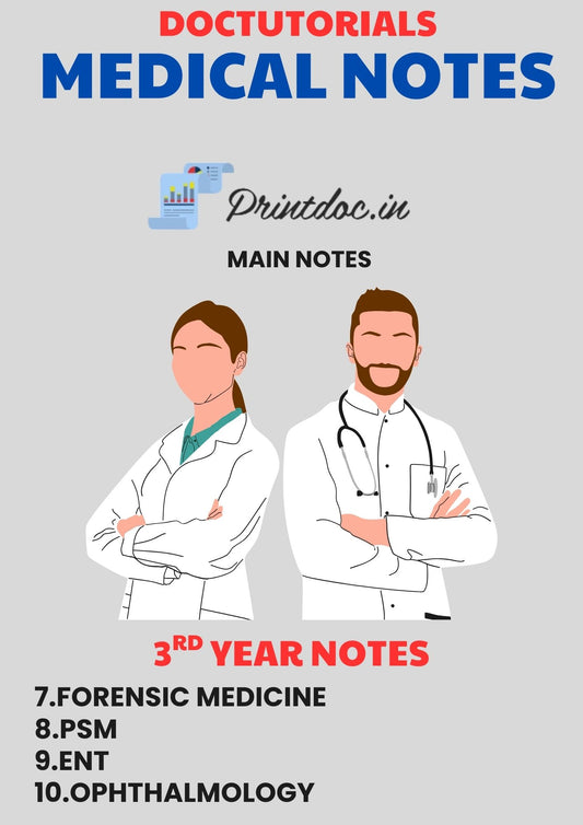 Doc Tutorial - Third Year MBBS Notes – Forensic Medicine (FMT), Community Medicine (PSM), ENT & Ophthalmology