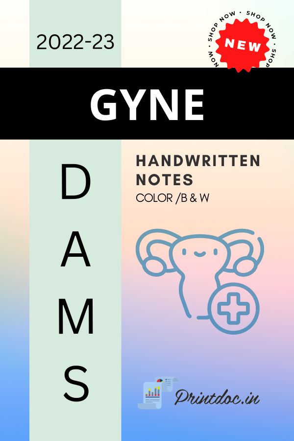 DAMS - GYNE NOTES 2022-23