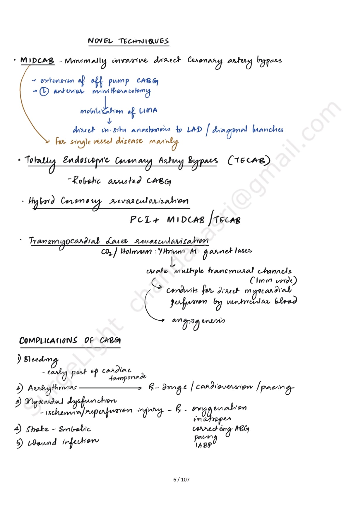 CORONARY ARTERY DISEASE - Surgery Notes GMC