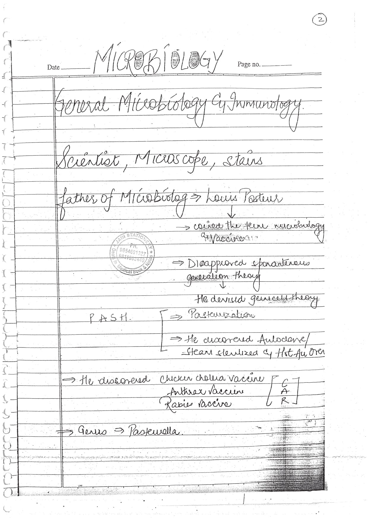 GENERAL MICROBIOLOGY & IMMUNOLOGY - BDS Dental Notes