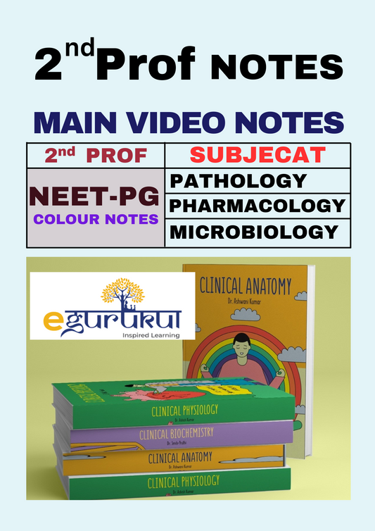 E-Guru - Pathology - Pharmacology and Microbiology - Essential Guide for Second Year Main Notes for NEET - PG Preparation (New Offer)