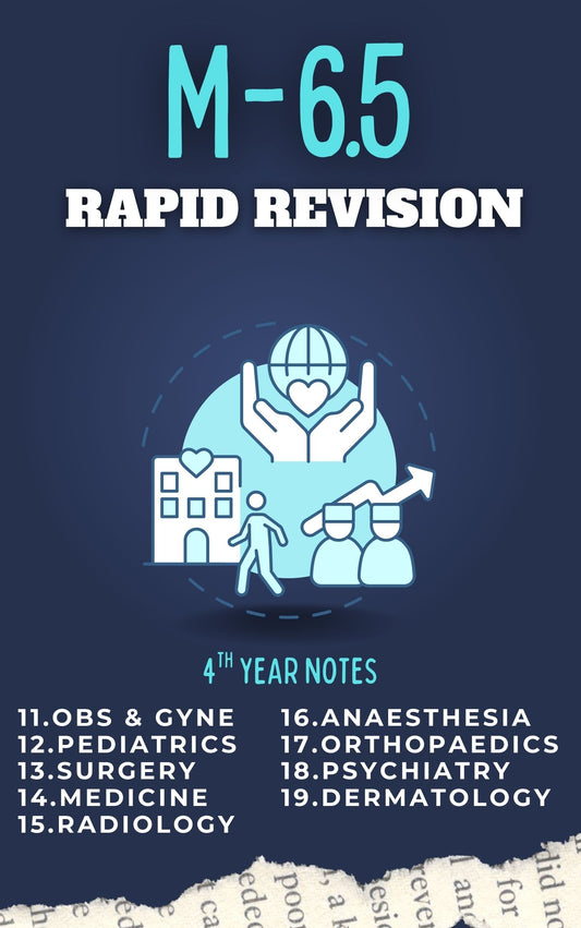 M.6.5 Rapid Revision - Fourth Year MBBS Notes – Medicine, Surgery, Obs & Gynae, Paediatrics, Ortho, Derma, Psychiatry, Anaesthesia, Radiology