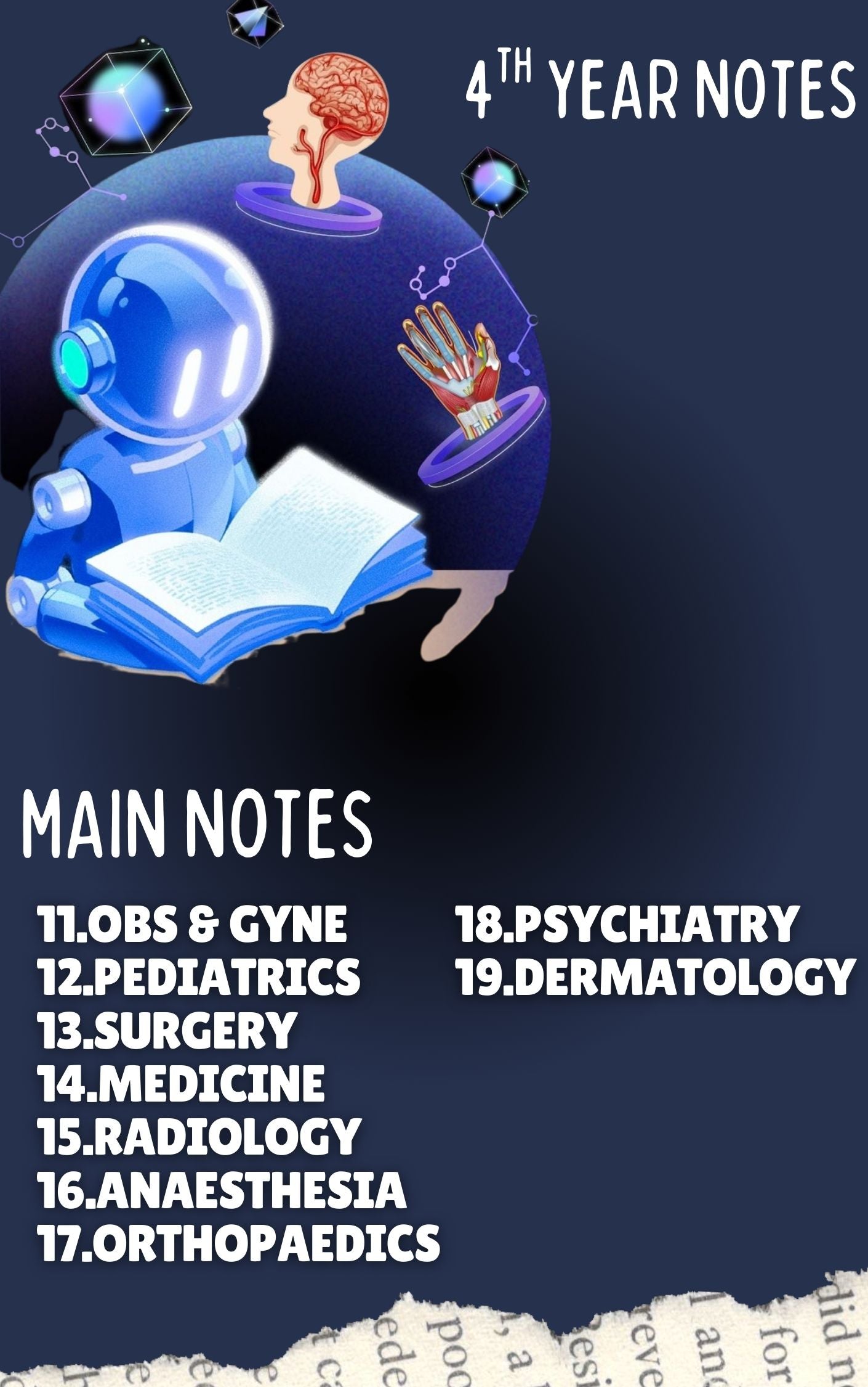 DAMS MAIN NOTES 2025- Fourth Year MBBS Notes – Medicine, Surgery, Obs & Gynae, Paediatrics, Ortho, Derma, Psychiatry, Anaesthesia, Radiology