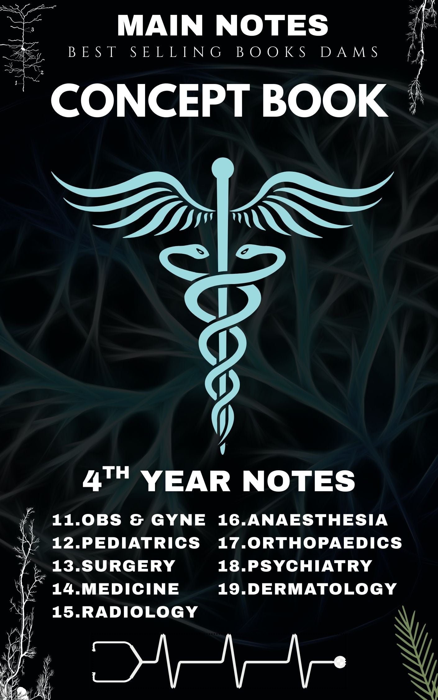 DAMS CONCEPT BOOK 2025- Fourth Year MBBS Notes – Medicine, Surgery, Obs & Gynae, Paediatrics, Ortho, Derma, Psychiatry, Anaesthesia, Radiology