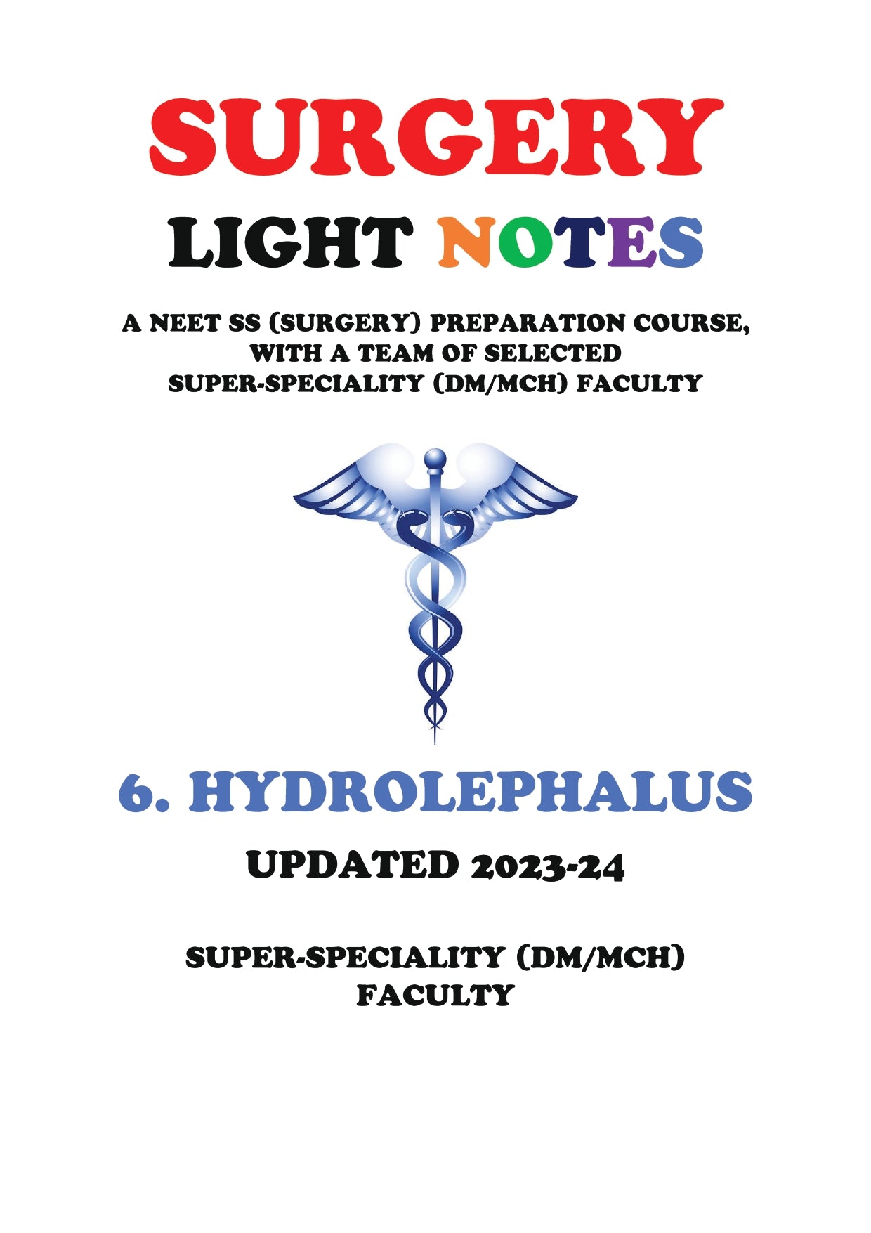 HYDROLEPHALUS - Surgery Notes GMC