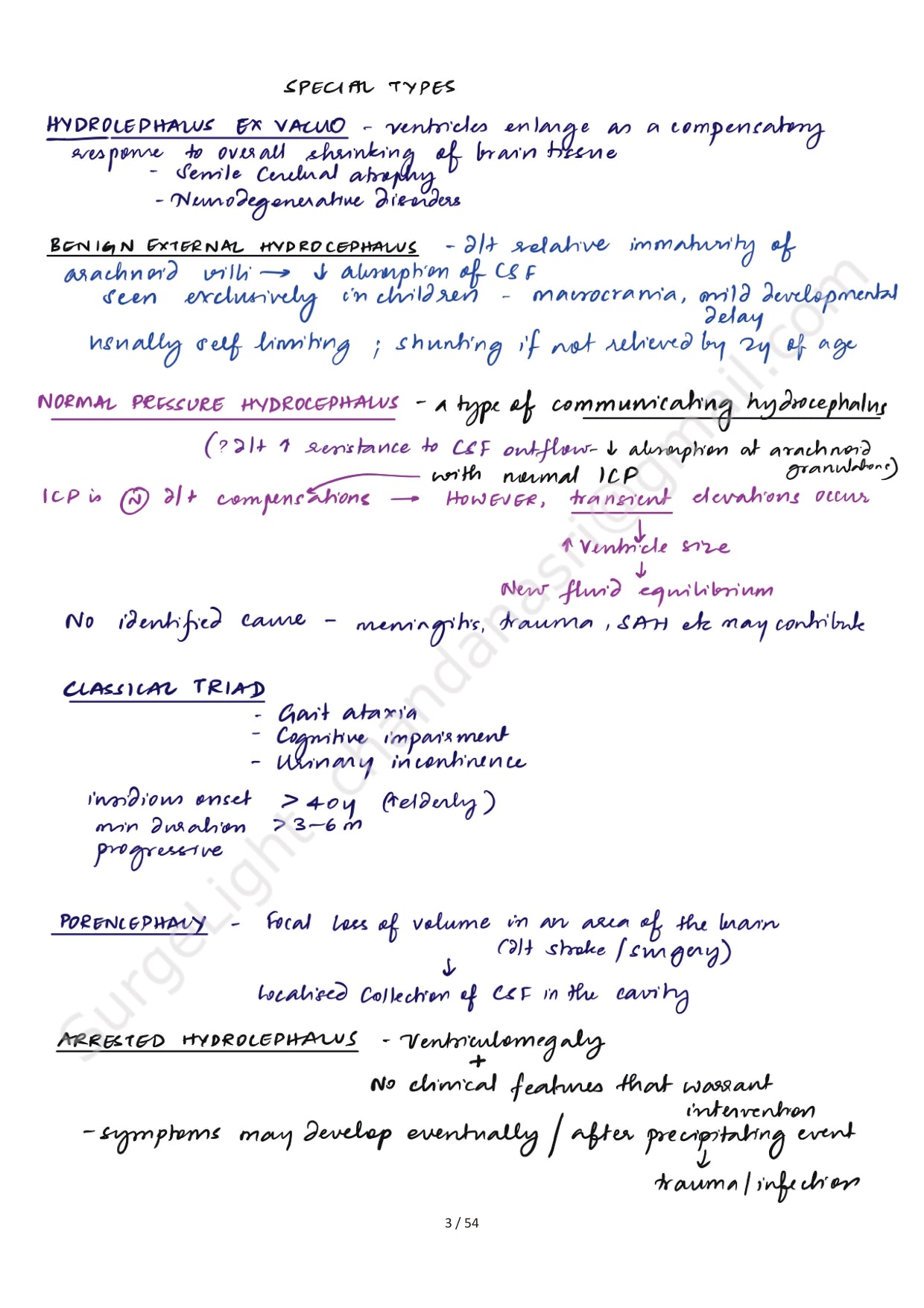 HYDROLEPHALUS - Surgery Notes GMC