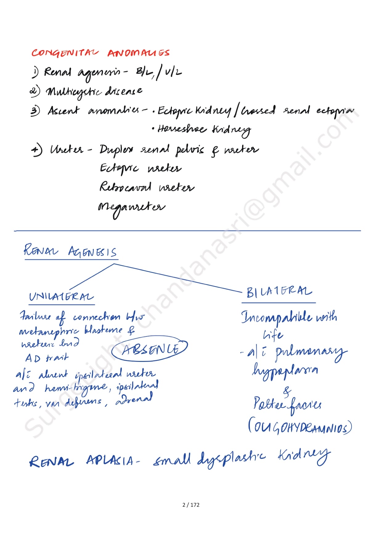 KIDNEY & URETER - Surgery Notes GMC