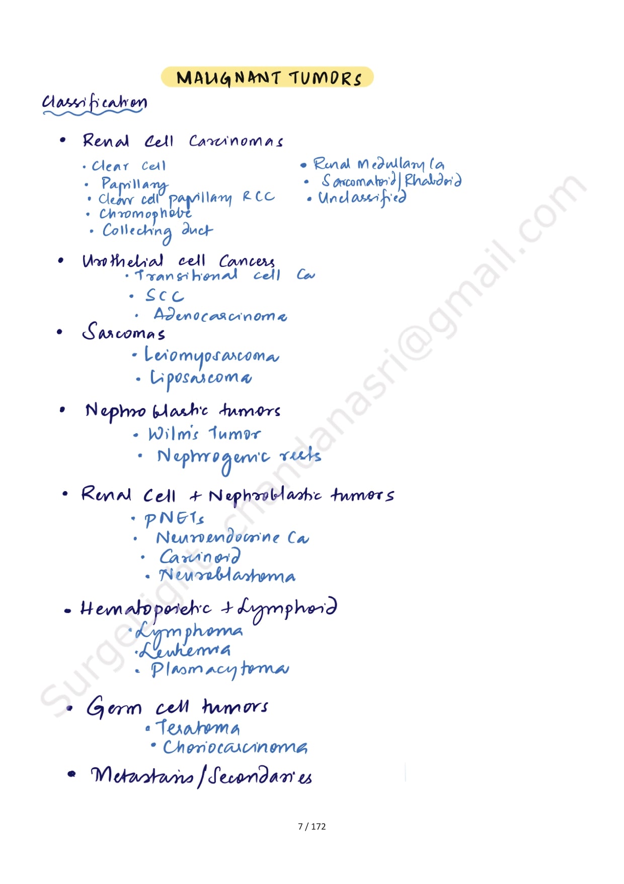 KIDNEY & URETER - Surgery Notes GMC