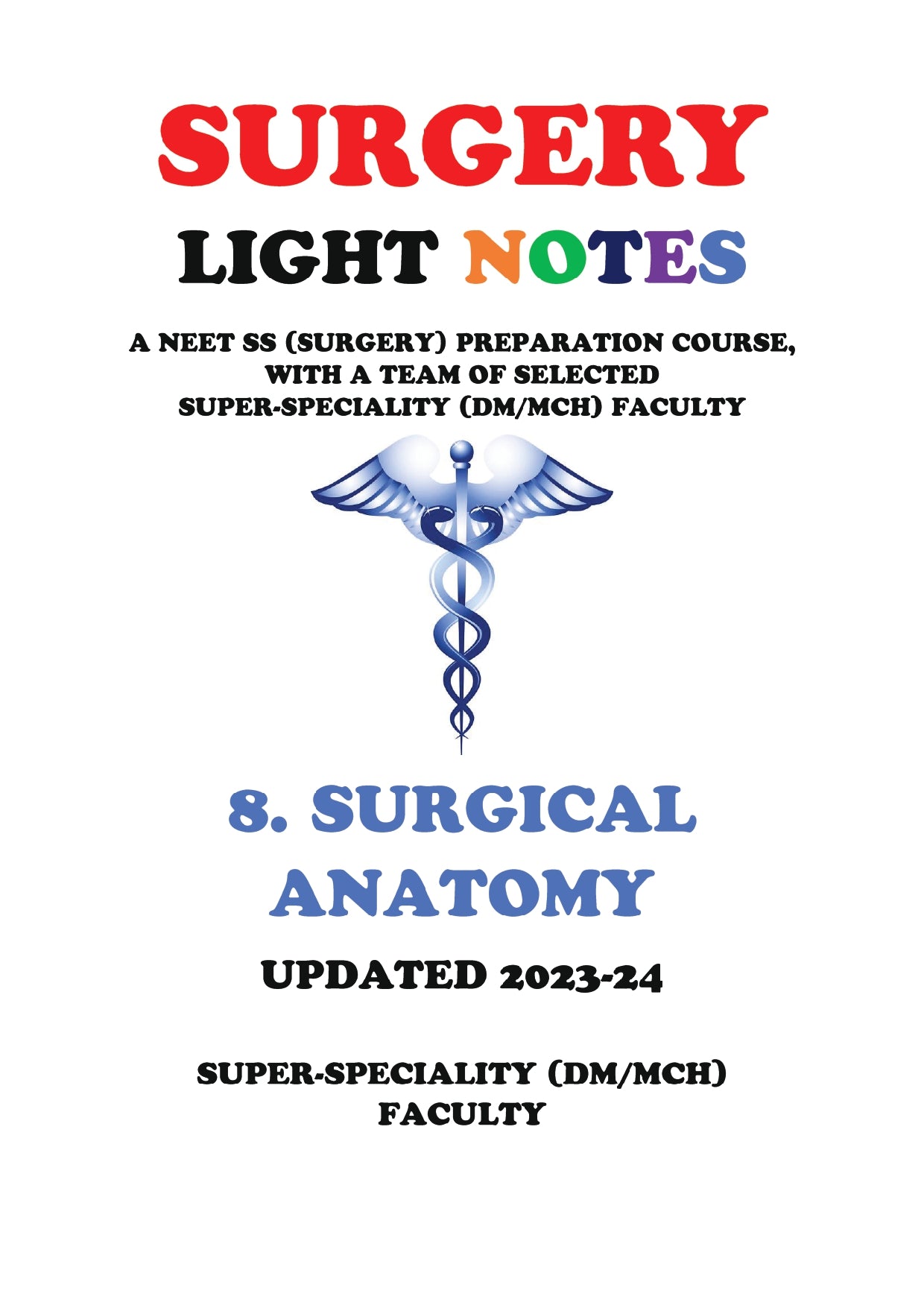 SURGICAL ANATOMY - Surgery Notes GMC