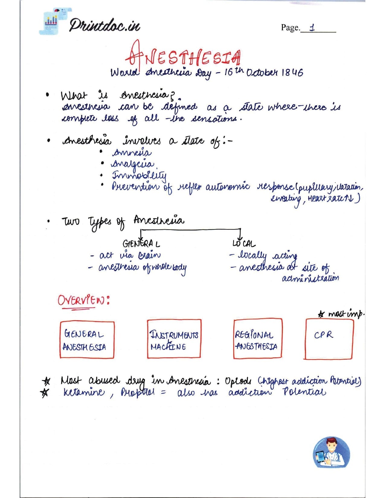 DAMS - ANESTHESIA  NOTES 2022-23 - PrintDoc