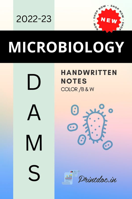 DAMS - MICROBIOLOGY NOTES 2022-23 - PrintDoc