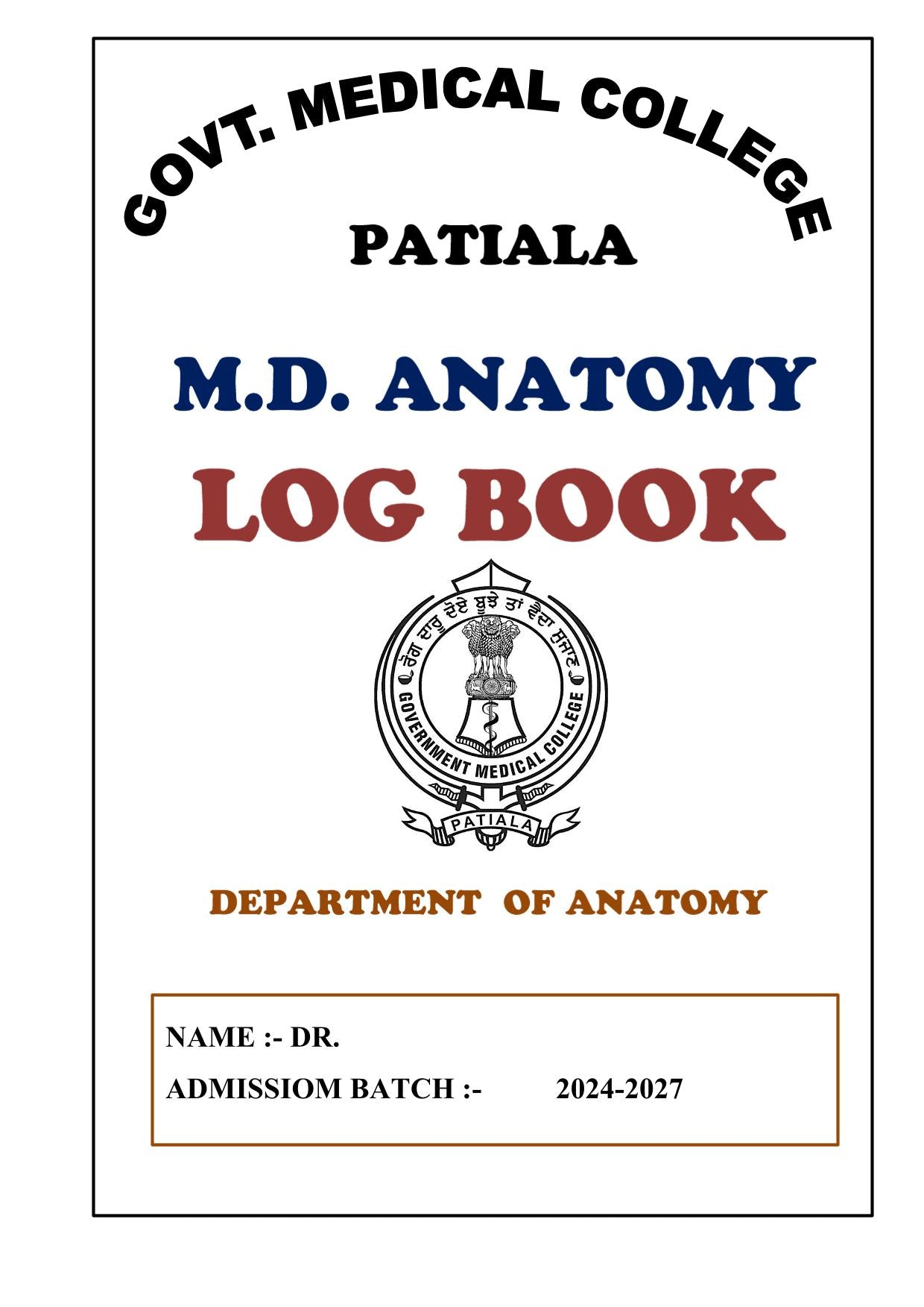 Anatomy - Log Book GMC