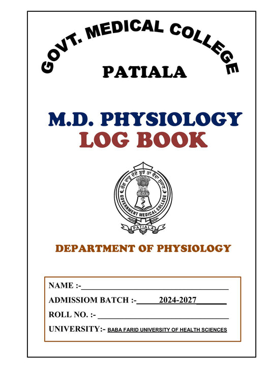 Physiology - Log Book GMC