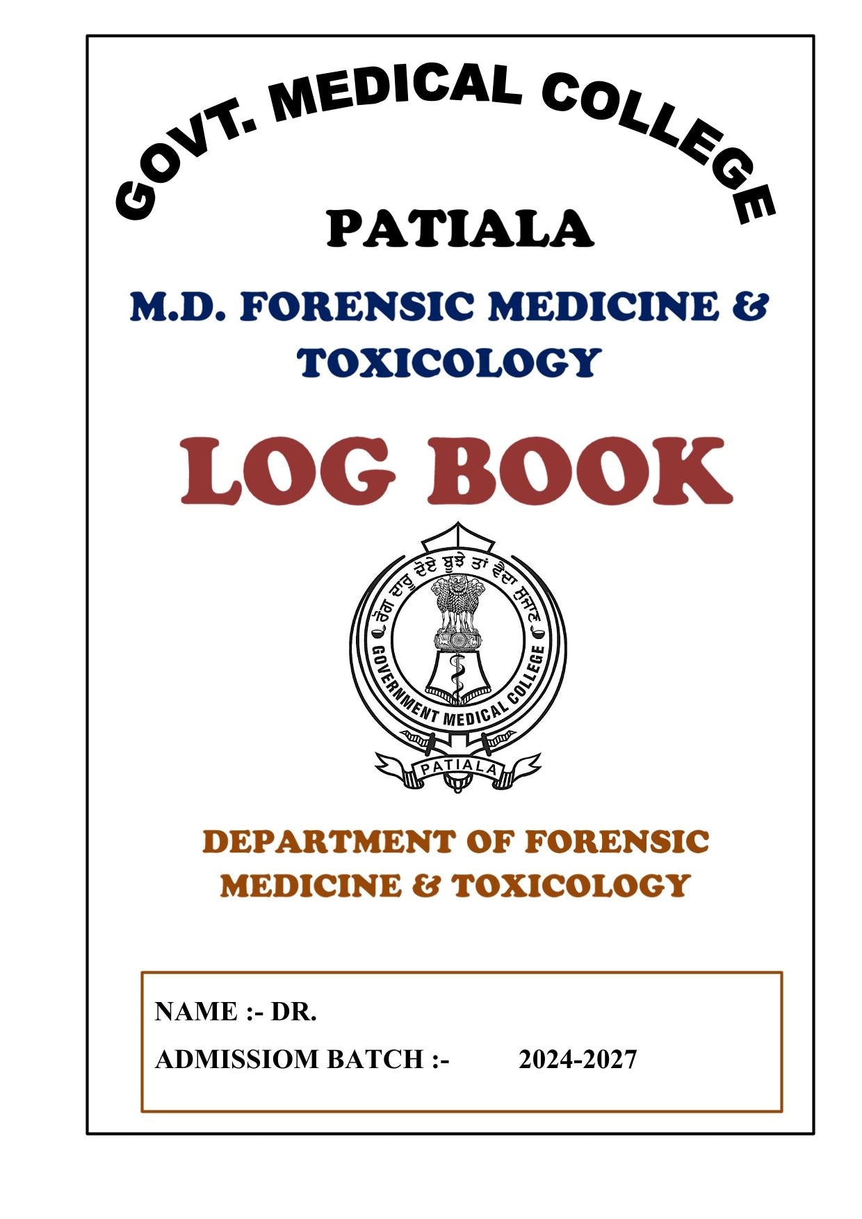 Forensic Medicine - Log Book GMC