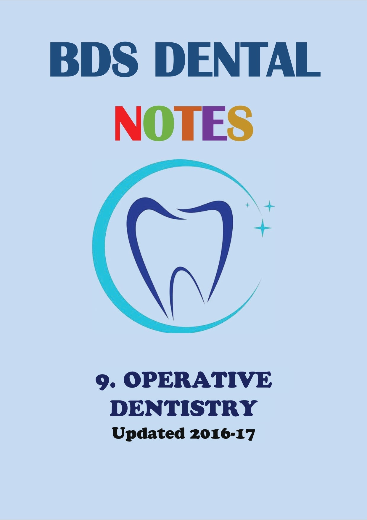 OPERATIVE DENTISTRY - BDS Dental Notes - PrintDoc