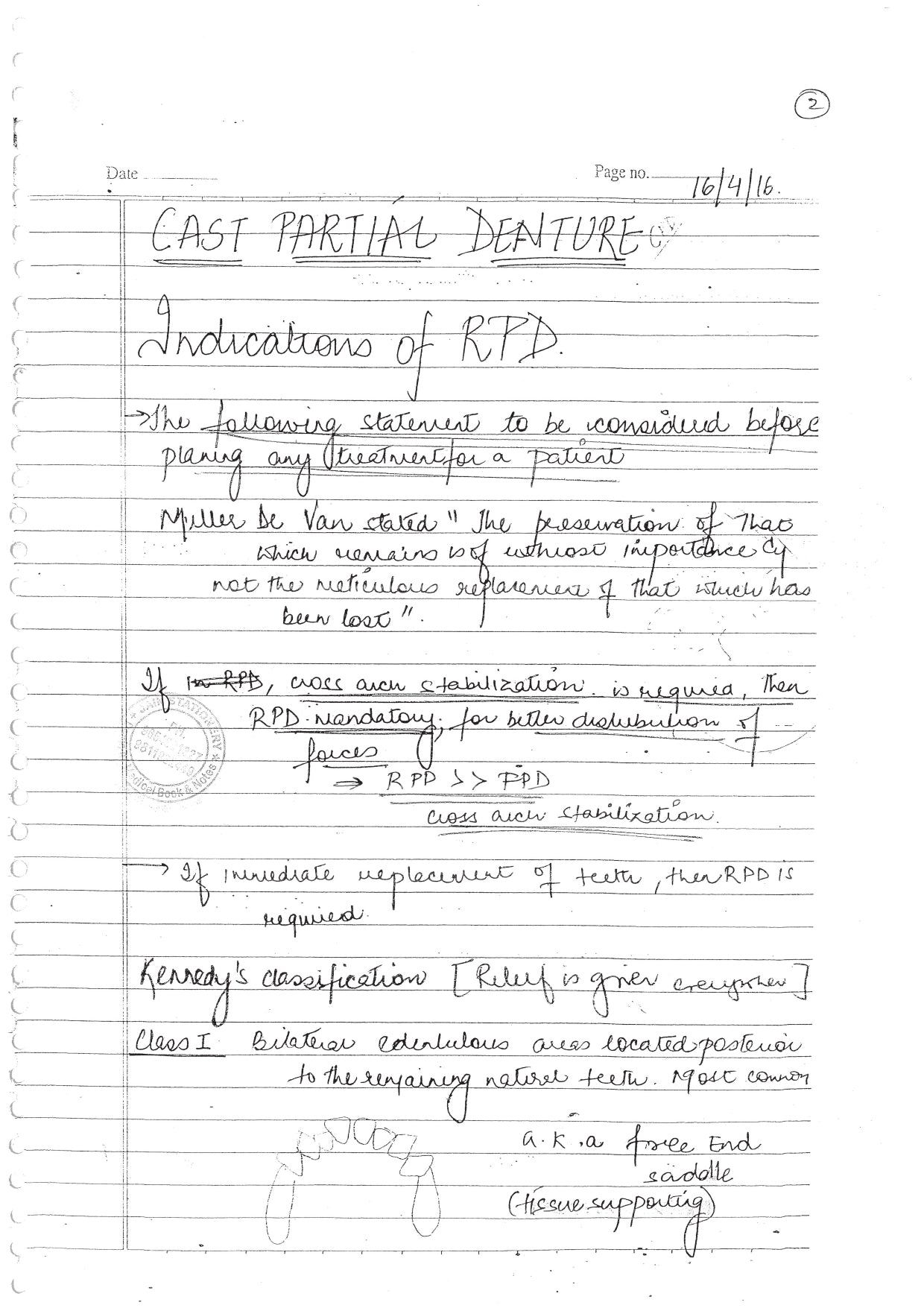 PROSTHO DONTICS - BDS Dental Notes - PrintDoc