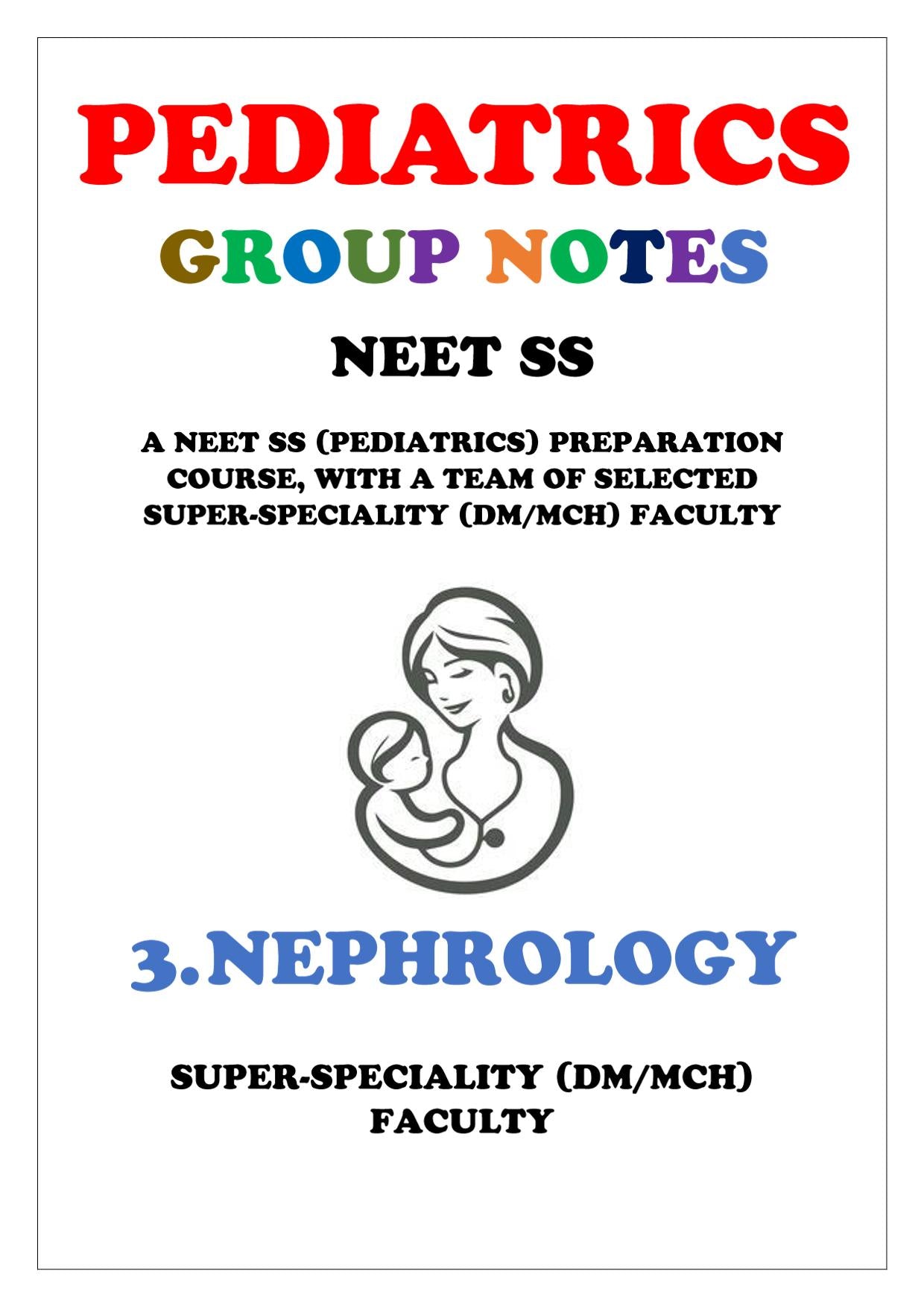 PEDIATRICS - NEPHROLOGY - Super Speciality Notes