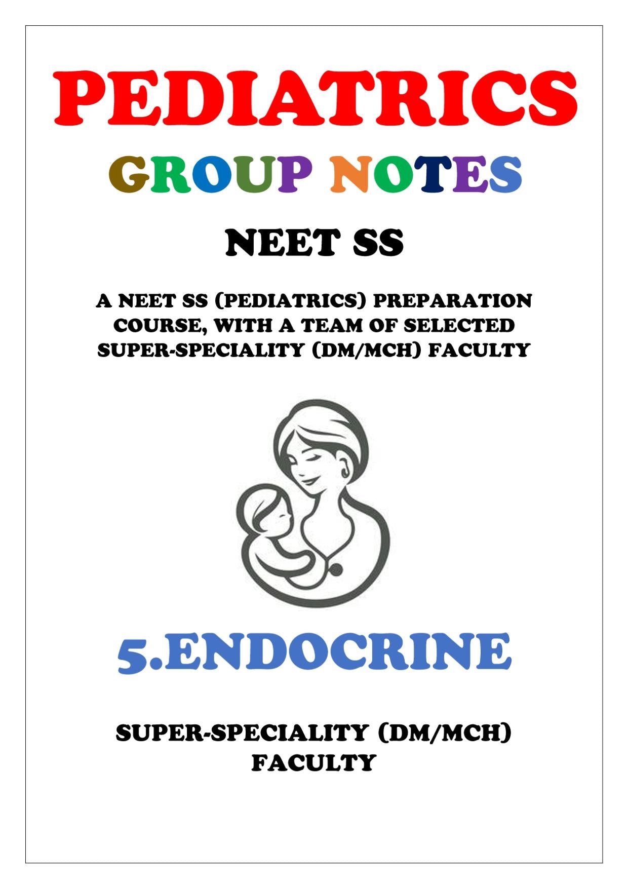 PEDIATRICS - ENDOCRINE - Super Speciality Notes