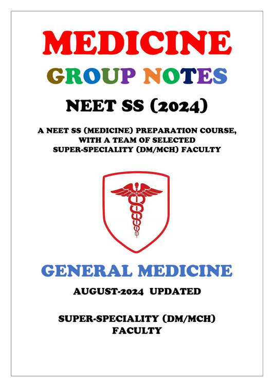 Medicine - General Medicine Harrison Based Part 1 to 4 Super - Speciality Notes