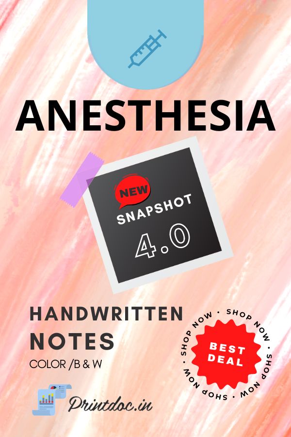 Snapshot 4.0 - ANEASTHESIA - PrintDoc