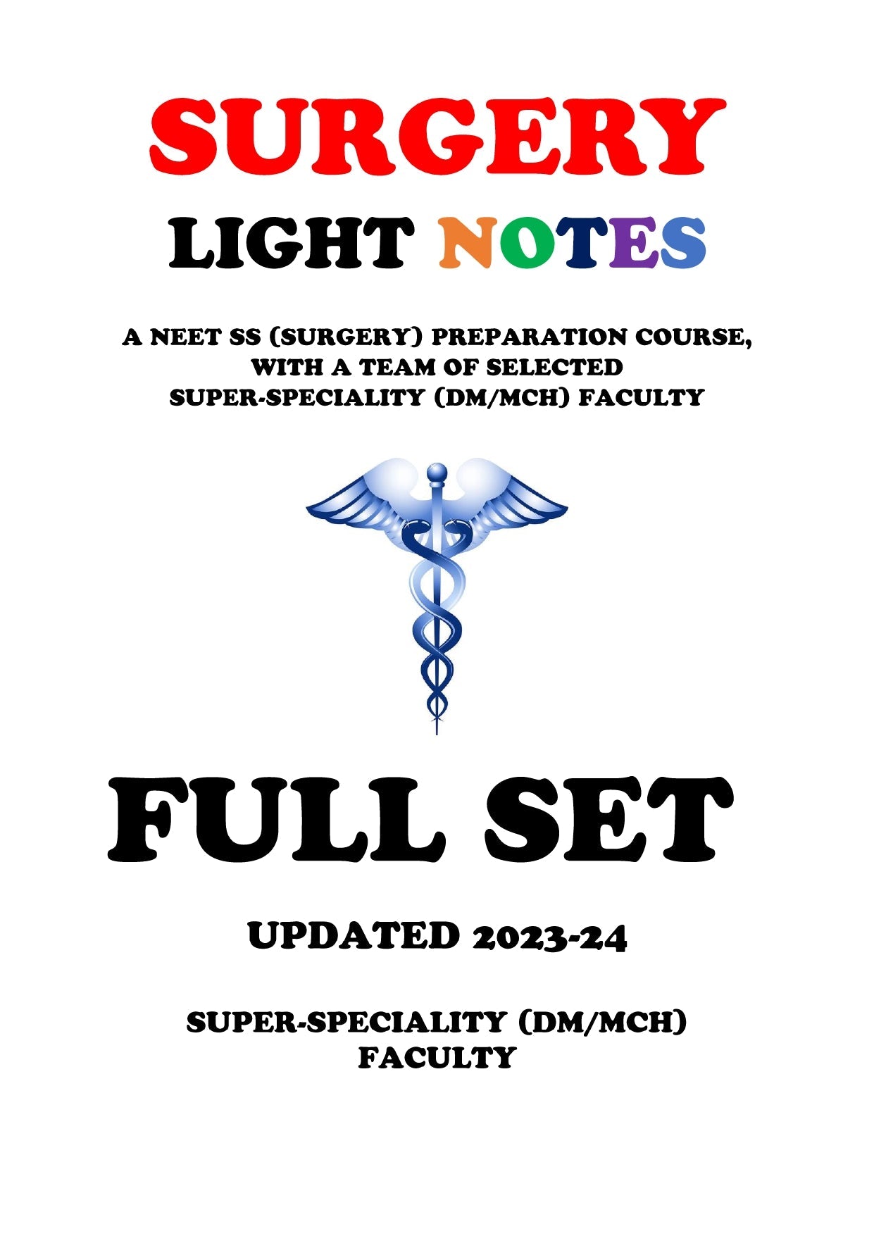 Surgery Notes GMC (Full Set) - PrintDoc