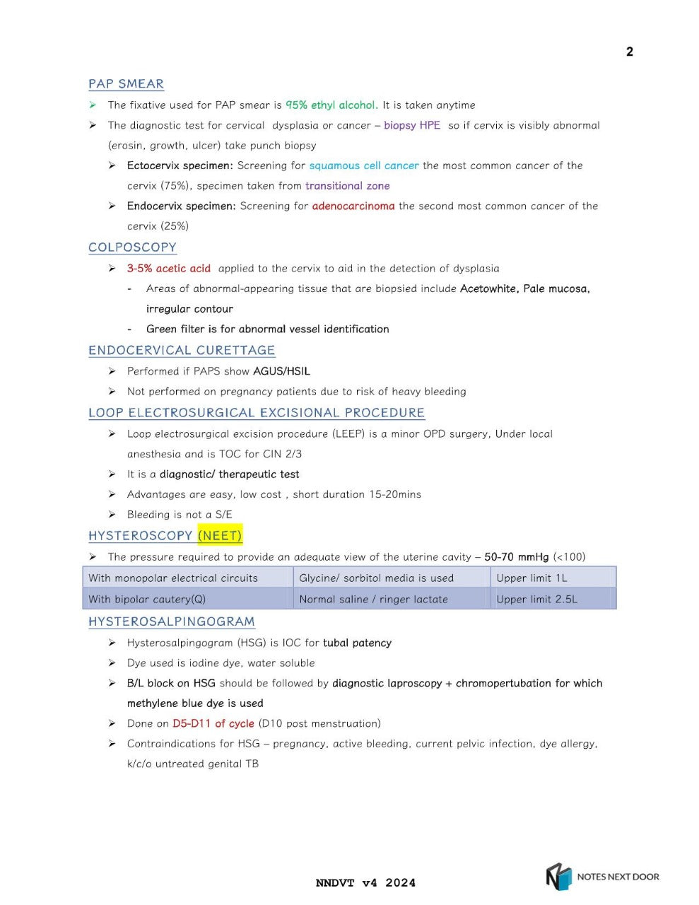 DVT 2024 - 2025 Colour Anotated NEET PG NOTES