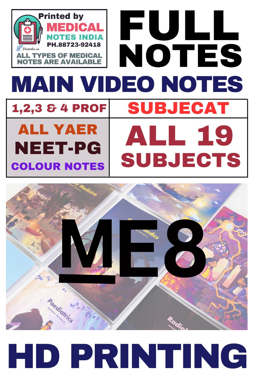 Marrow E.8.0 Main Notes  19 Subject  For NEET-PG (New Offer)