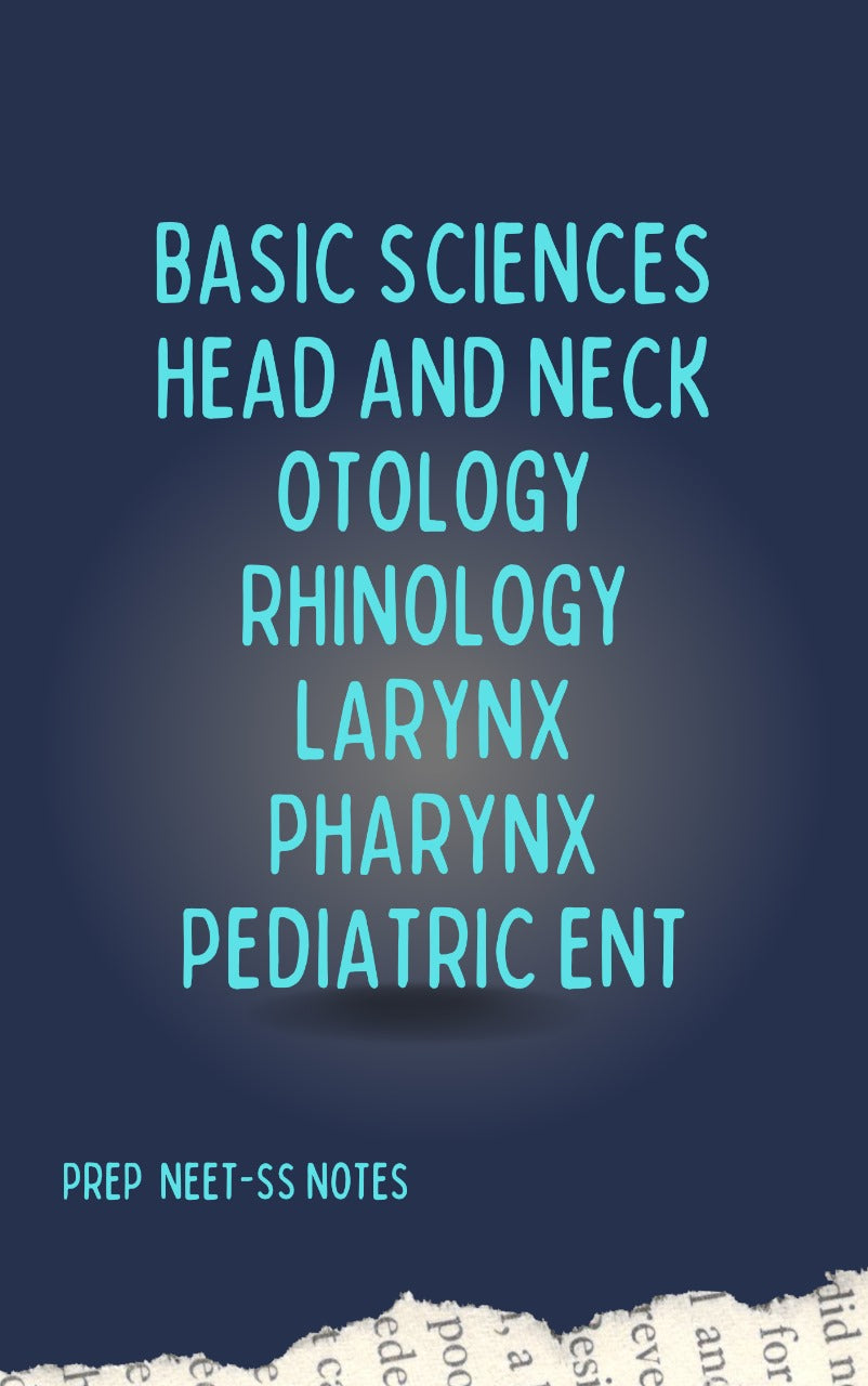ENT Prep Set - Super Speciality - Neet SS Notes